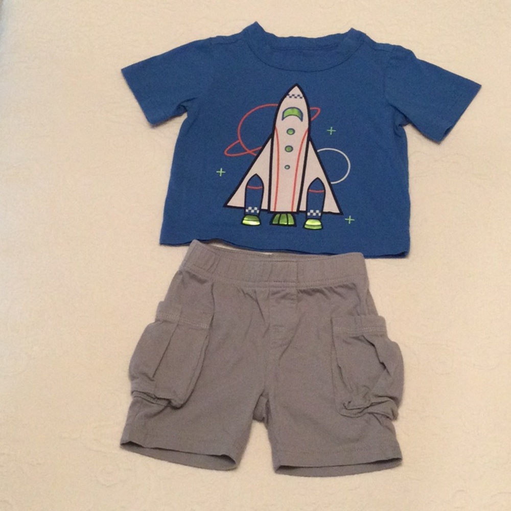 Tea Collection Boy’s 3/6 Month Shorts Set